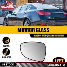 Mirror Glass Driver Left Side Heated Blind Spot For Lexus Es300h Es350 2013-2018
