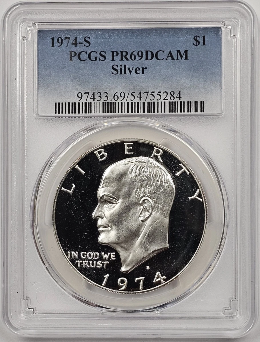 Uncirculated Silver 1974 Eisenhower Dollars (1971-1978) for sale