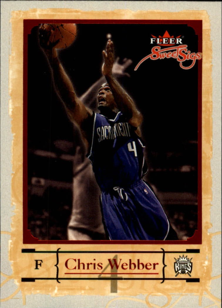 2004-05 Fleer Sweet Sigs #71 Chris Webber - BSK