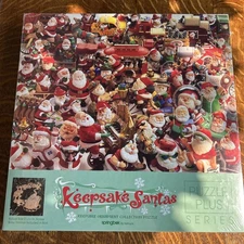NOS VINTAGE KEEPSAKE SANTAS Puzzle, by Hallmark Springbok 500 Pieces SEALED