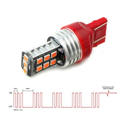 Strobe/Flashing Red 15-LED Replacement Bulb For 2012-21 Civic