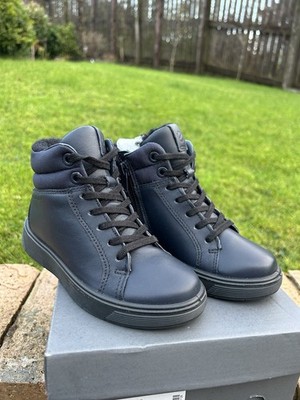Neu Ecco Street Tray K Kinder Hydromax Stiefel Deep Navy UK9,5 EU27