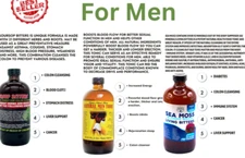 Soursop Bitters, Men Tonic And Sea Moss Bladder Wrack (Pack of 3)   16 oz