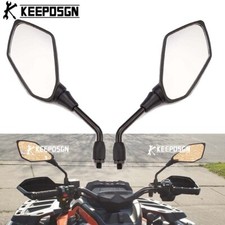 For Yamaha MT09 MT07 MT03 MT125 Black Motorcycle 10mm Rear View Side Mirrors