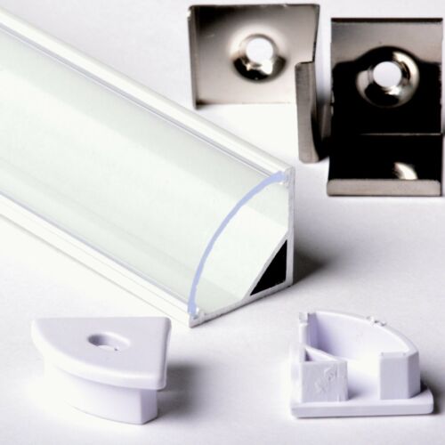 10x 2metri 1616 (20M) 20metri PROFILO DI ALLUMINIO 16x16mm PER STRISCE LED BARRA - Foto 6 di 22