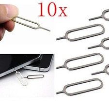 10Pcs Sim Card Tray Remover Eject Pin Key Tool for iPhone iPad Samsung Tablet US
