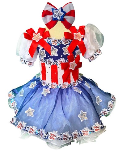 Jenniferwu Girls Tulle Flower Princess Wedding Party Handmade Beaded Dress 4T - Picture 4 of 5