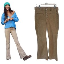 AE Stretch Corduroy Super High-Waisted Flare Pant, button Fly, size 12