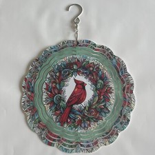 Hanging Wind Spinner 8" 3D Cardinal Bird Handmade