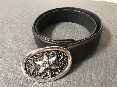 chrome belt buckle