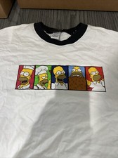 Simpsons T-Shirt Large Vintage White
