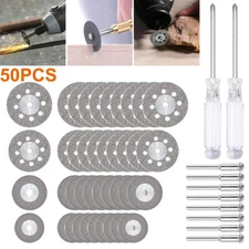50X Diamond Cutting Wheel For Dremel Rotary Tool Die Grinder Metal Cut Off Disc
