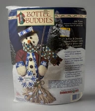 Dimensions Bottle Buddies Joe Flake Snowman Broom Winter Felt Craft Kit BN12
