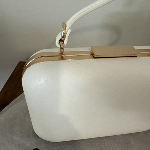 Olga Berg Rose Gold Clutch White Formal Cocktail Party Wedding Brand New - Picture 2 of 12