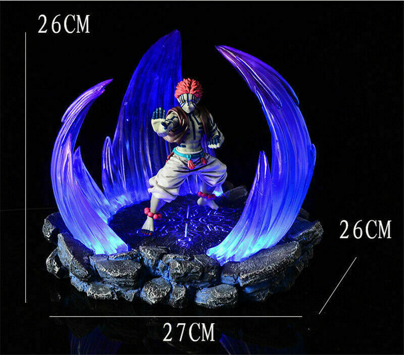 26cm Demon Slayer Akaza Figure Model Toy GK Resin Statue Cosplay Collection