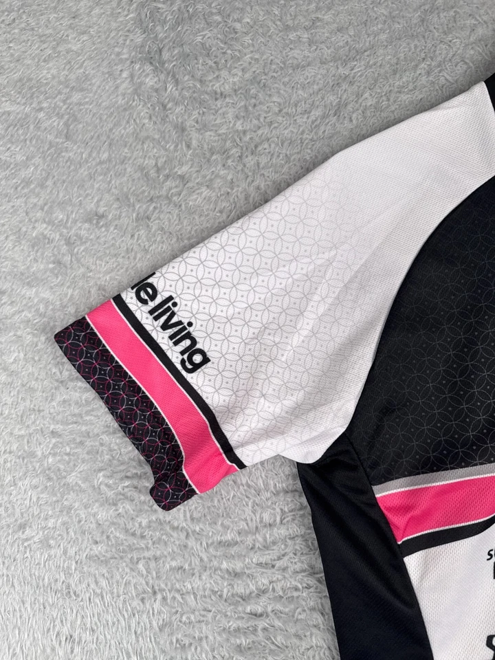 Женская футболка Primal Cycling средний размер белая черная розовая лента Komen Aspen Snowmass - Изображение 3 из 4