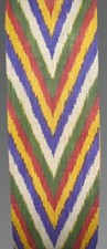 11 Yard HAND MADE UZBEK Natural 100 COTTON IKAT FABRIC 8072