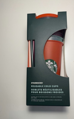 Starbucks Glitter Reusable Cold cups 2020 24oz Venti Cup set 5 pack Holiday