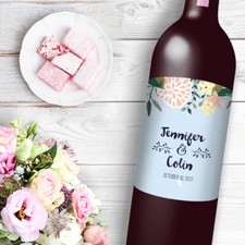 12 Spring Time Floral Wine / Beer Bottle Labels Wedding Bridal Birthday Party