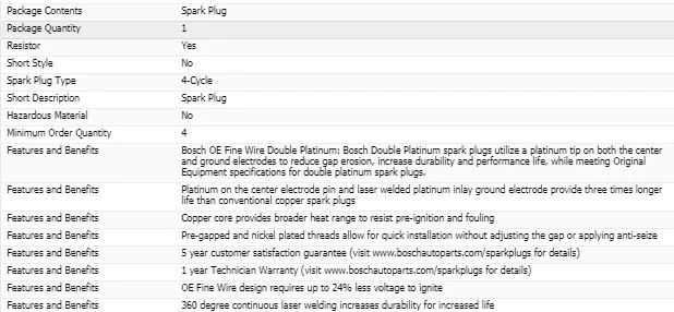 6 bujías dobles platino para MITSUBISHI MONTERO SPORT 1999-2003 V6-3,0 L Foto 4 de 4