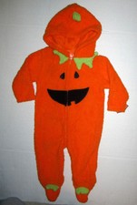 Pumpkin bunting Halloween Babies Size 9 Months so soft Hoodie Costume NWT