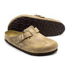 Birkenstock Boston Soft Footbed Clogs, Tobacco Oiled Leather , EU 36 Narrow