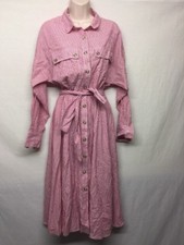 Free People All This Beauty Long Sleeve Tunic Shirt Dress RED Size XS Rare S-16