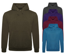 B&C Mens Plain Hoodies Smart Casual Pullover Hooded Long Sleeve Sweatshirt Tops