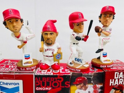 4Vgt-Bobblehead In Box Wilson, Pujols Haren,Hamilton MLB Fame 2020 (EB19