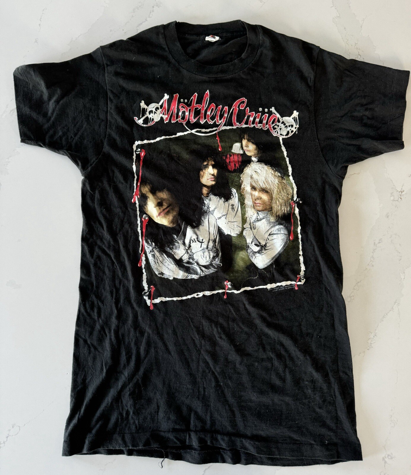Motley Crue Dr Feelgood Tag Sz Large 1980s vintage concert t-shirt, vintage, size L, single stitch, B+ condition