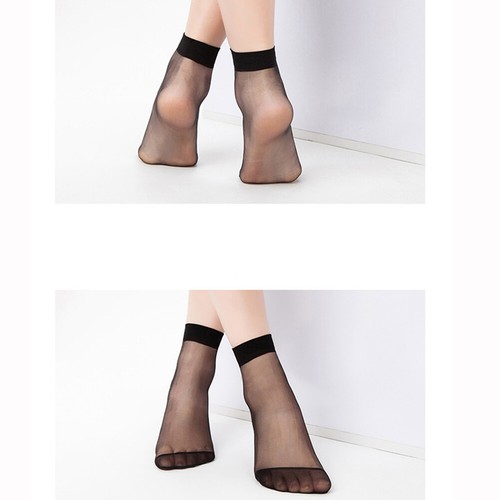 10 Paia Calze Donna Caviglia Sexy Ultra Sottili Elastiche Setose Corte Calze Seta# - Foto 12 di 16