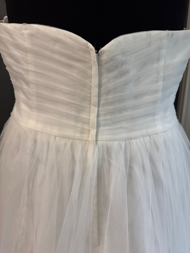 David's Bridal 22W Ivory Strapless Sweetheart Tulle Wedding Dress STYLE# WG3802 - Picture 15 of 23