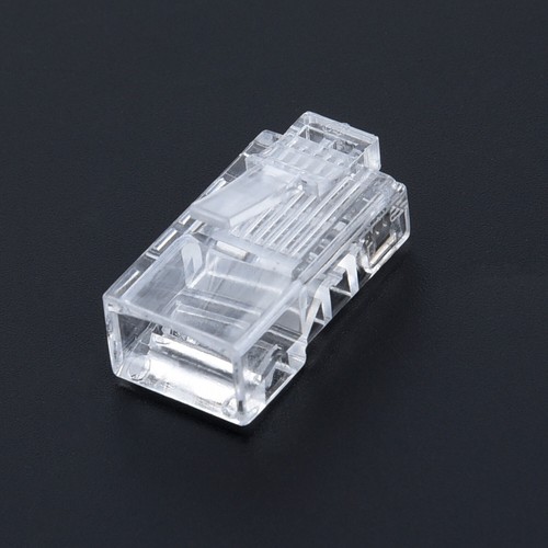 10Pcs CAT5e Passante Rete Cavo Spina Modulare 8P8C Connettore Estremità Au Stock - Photo 6/12