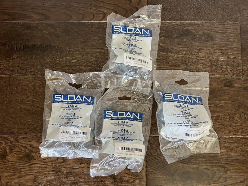 Lot of (4) New Sealed Sloan V-551-A Vacuum Breaker Repair Kit