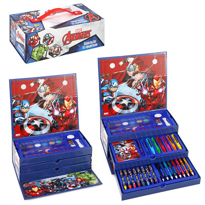 Avengers 52tlg Kinder Malkunst Set mit Aquarell Filzstiften Buntstifte
