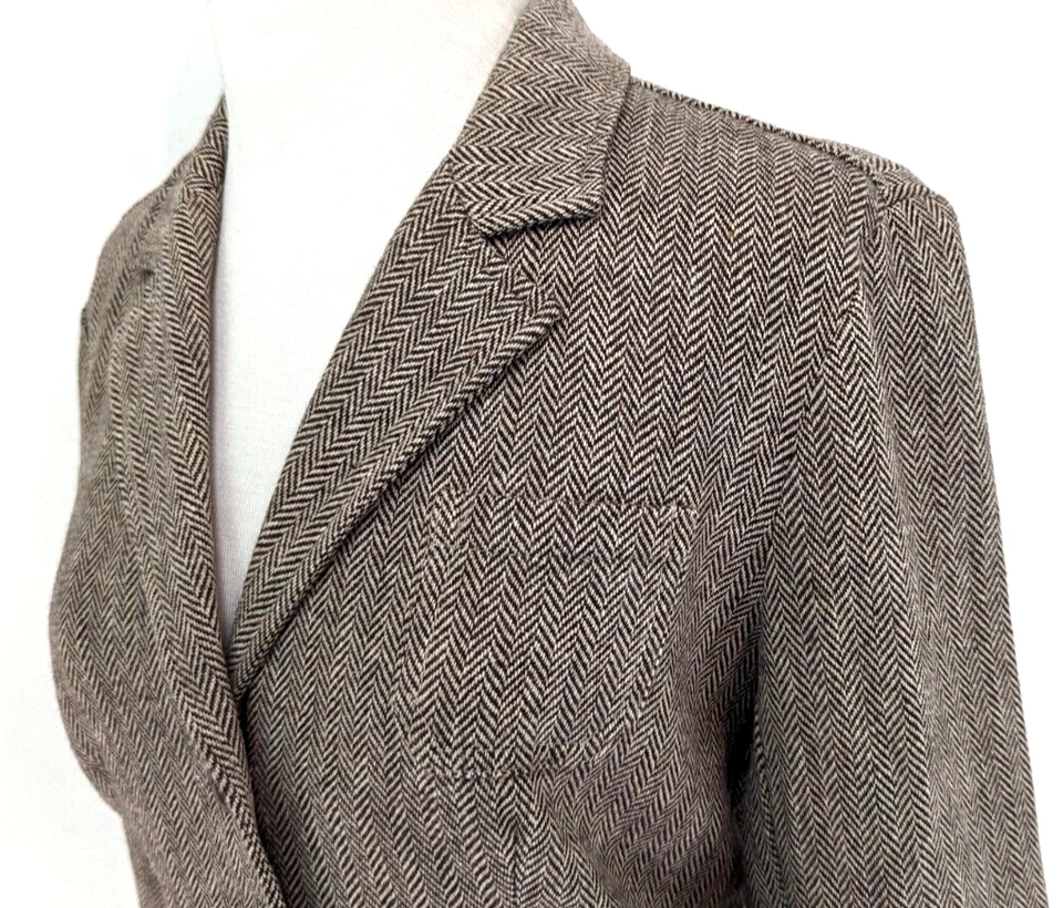 Blazer De Colección Polo Ralph Lauren Mezcla de Lana ESPIGA Pana Codo Parche L VEUC* Foto 3 de 4