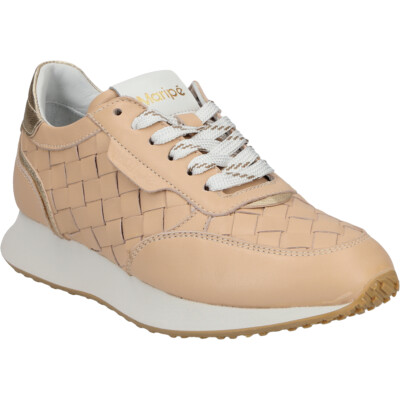 Maripé Sneaker EDITH gelocht/geflochten, Beige, Damen