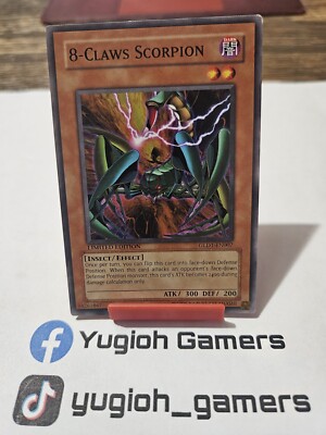 Yu-Gi-Oh 8 Claws Scorpion GLD1 Limited Edition Common Light Played 