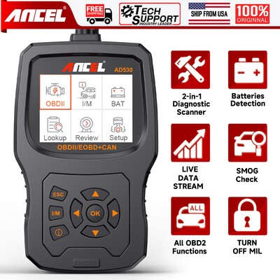 ANCEL AD530 Auto OBD2 Scanner Diagnostic Scan Tool Engine Check Battery Test