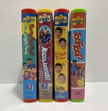 Wiggles 4 VHS Magical Adventure, Hoop-Dee-Doo, Toot Toot, Wiggle Time