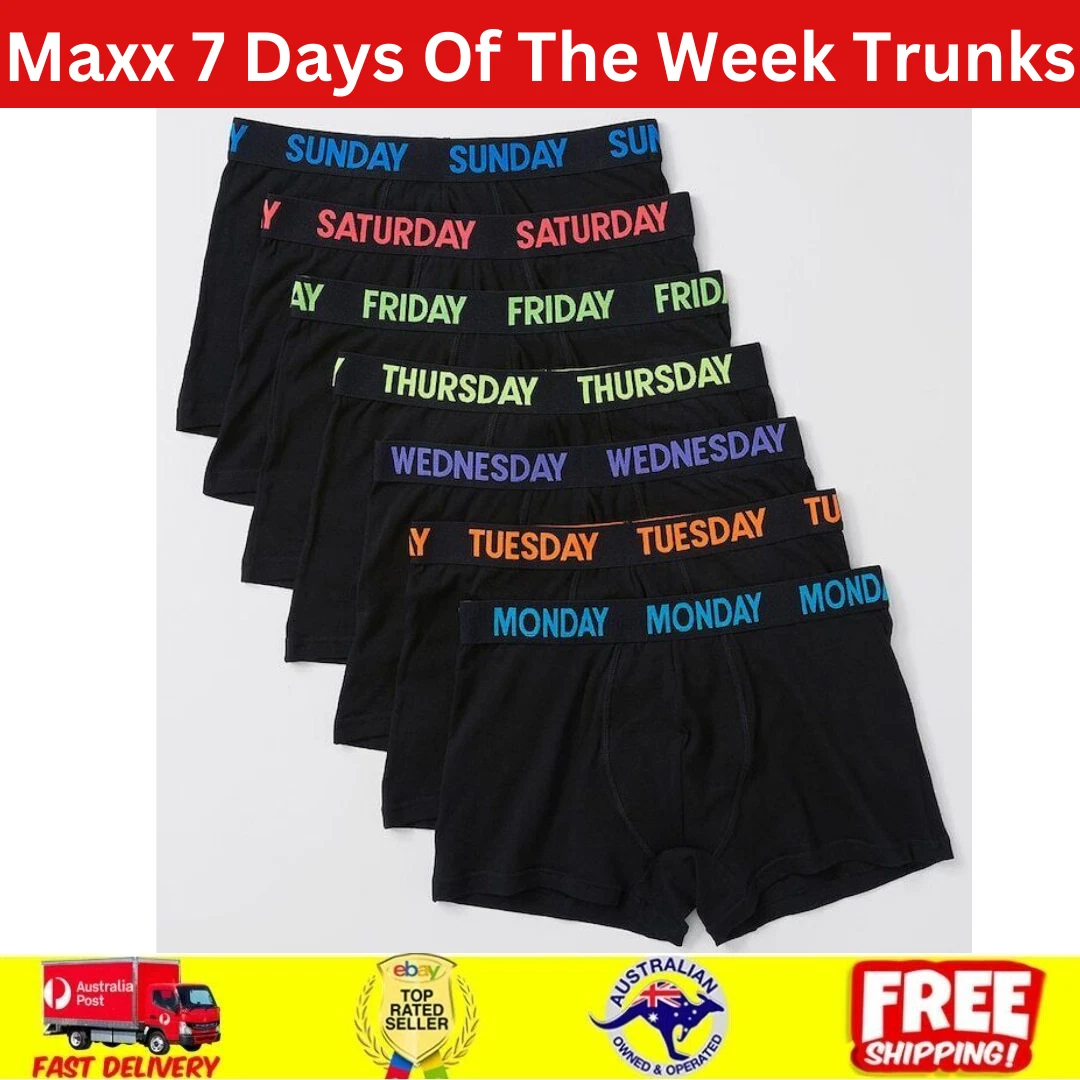 Maxx Men's 7 Pack Day Of The Week Trunks.