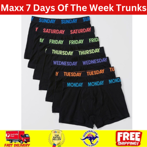 Maxx Men’s 7 Pack Day Of The Week Trunks - Picture 1 of 15