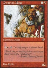 MTG - Dwarven Miner - Mirage - NM, English Magic FLAT RATE SHIP