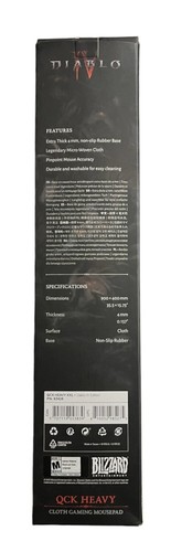 SteelSeries QCK Gaming Mouse Pad Diablo IV Edition XXL Thick Cloth Play Mat - Afbeelding 3 van 9
