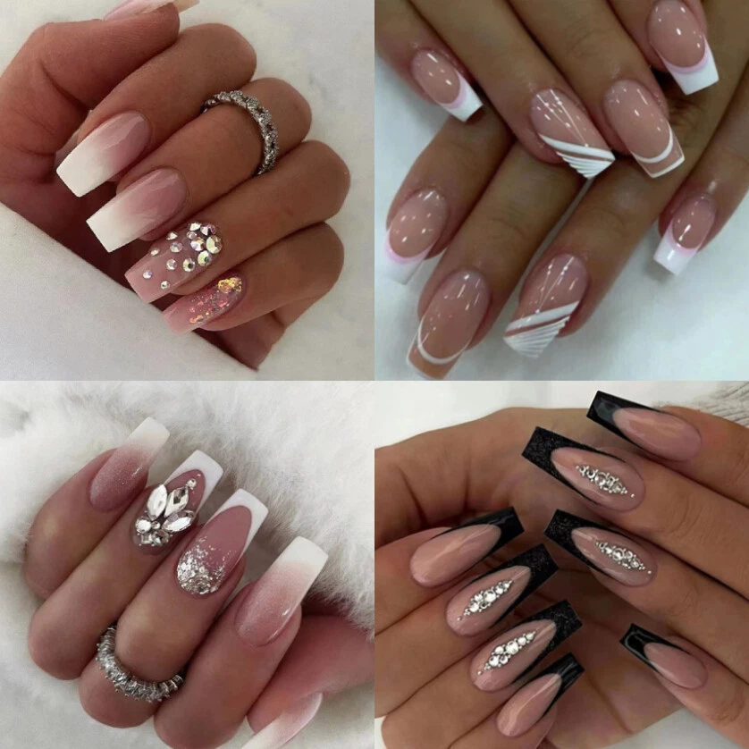 43 Crazy-Gorgeous Nail Ideas for Coffin Shaped Nails - StayGlam | Long nails,  Coffin shape nails, Gorgeous nails