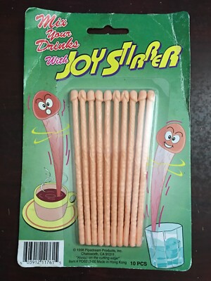 Pipedream Products ADULT Gag Gift VTG 1998 plastic swizzle sticks Joy Stirrer