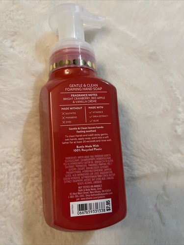 *NEW* CRANBERRY VANILLA CREME GENTLE FOAMING SOAP ~ Bath & Body Works - Picture 3 of 4