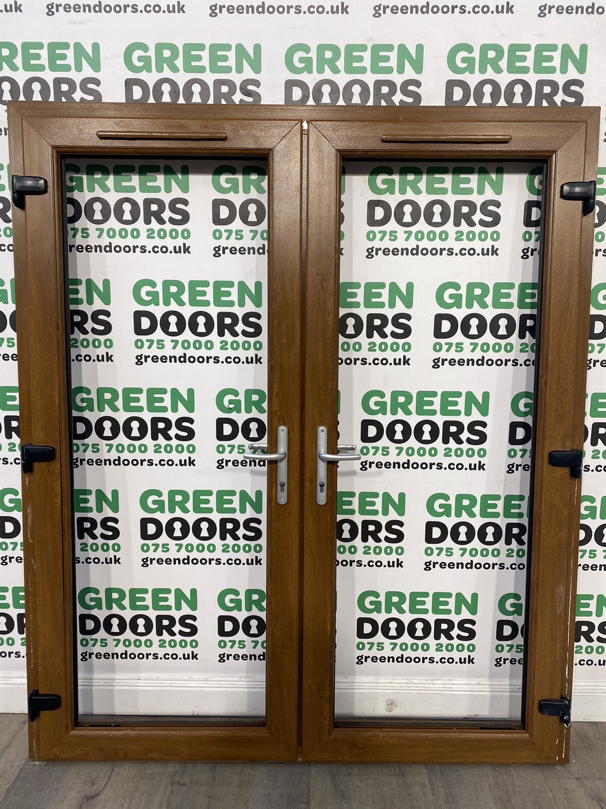 INWARDS OPENING FRENCH DOORS BROWN WOODGRAIN EXTERNAL EXTERIOR GOLDEN OAK UPVC eBay