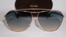 TOM FORD New Sunglasses BINX Aviator Gold Blue TF681 28P 63 12 140
