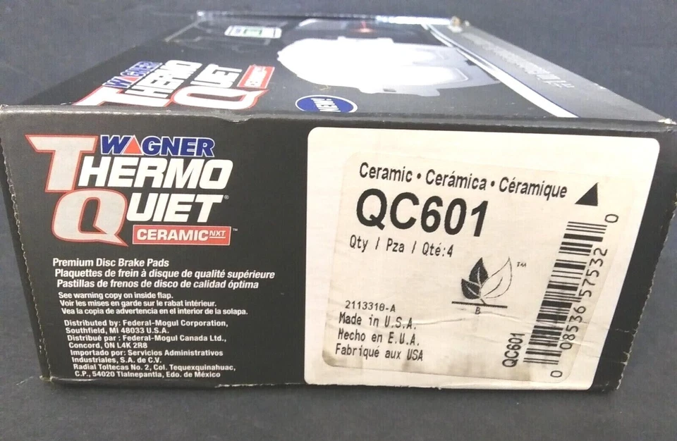 Juego de pastillas de freno delanteras Wagner TQ QC601 con herrajes para Ford Taurus 1994 2002 NUEVO Foto 3 de 4